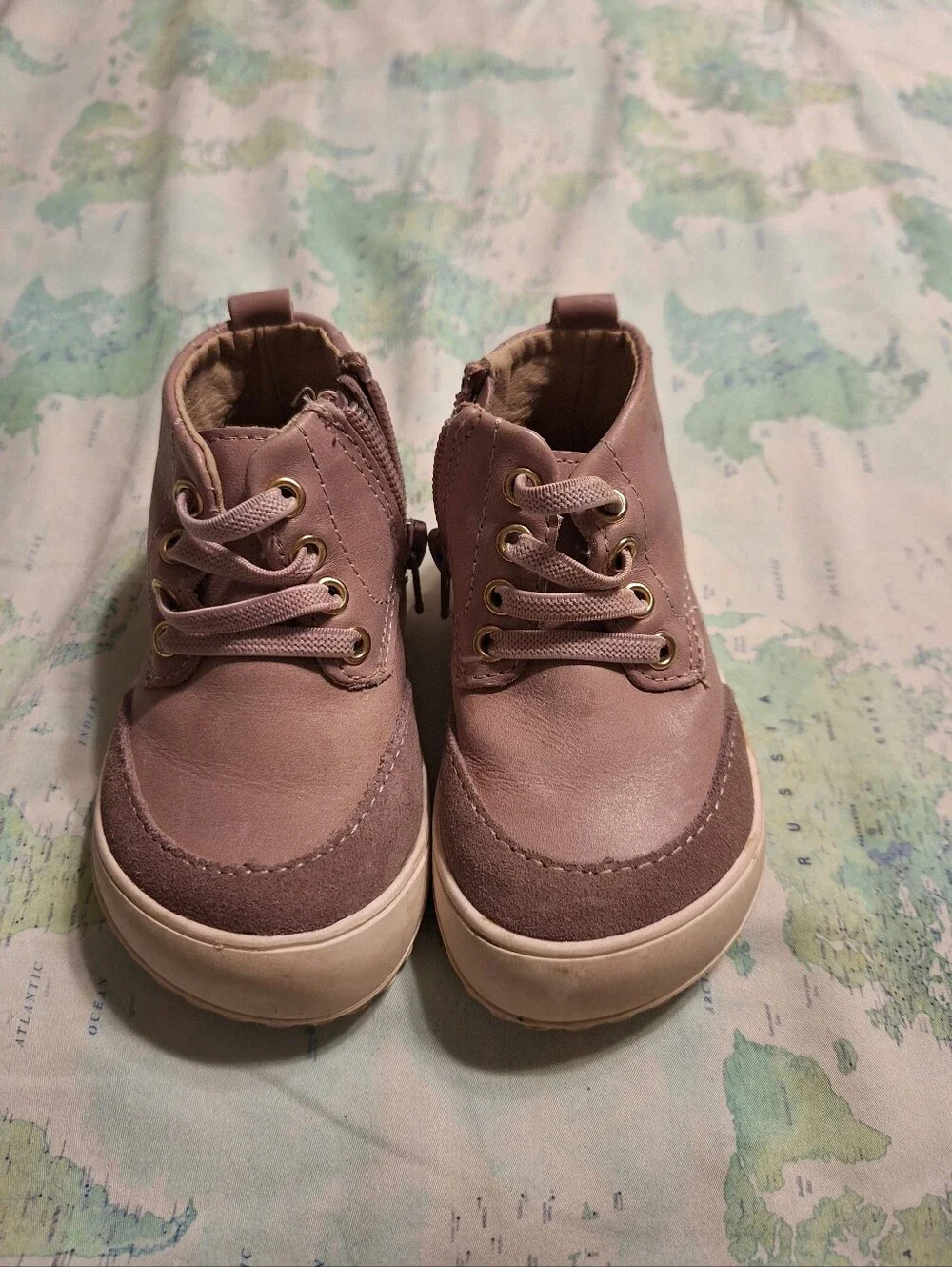 Baby Size 5 Orchid High Tops Leather